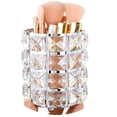 thumbnail image 1 of Porta brochas de maquillaje de cristal hecho a mano, organizador de almacenamiento de cosméticos para tocador, baño, dormitorio y escritorio de oficina, 1 of 5