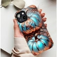 thumbnail image 5 of Luxury Artistic Pumpkin Design iPhone Case with Metallic Copper Accents, Perfect for Fall Halloween Thanksgiving, Compatible with iPhone 11/12/13/14/15/16 (Pro Max/Plus) Decorative Protective Case, 5 of 9