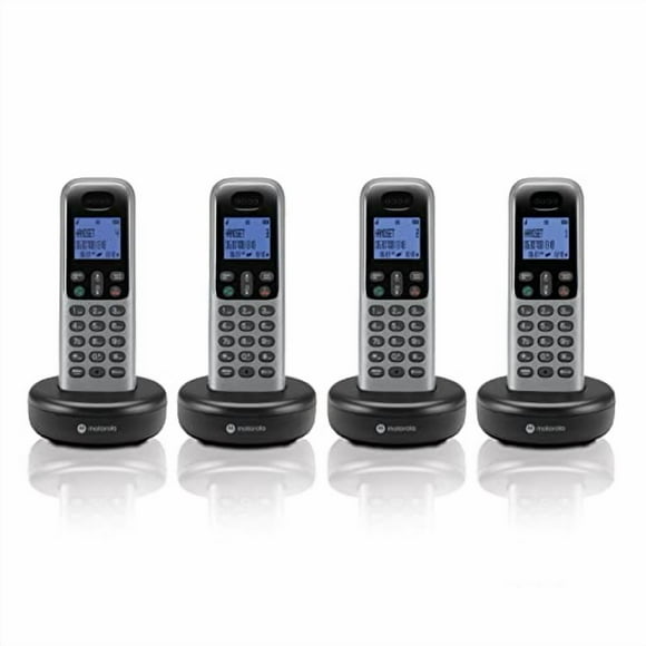Sistema telefónico inalámbrico Motorola Voice T604 con 4 auriculares