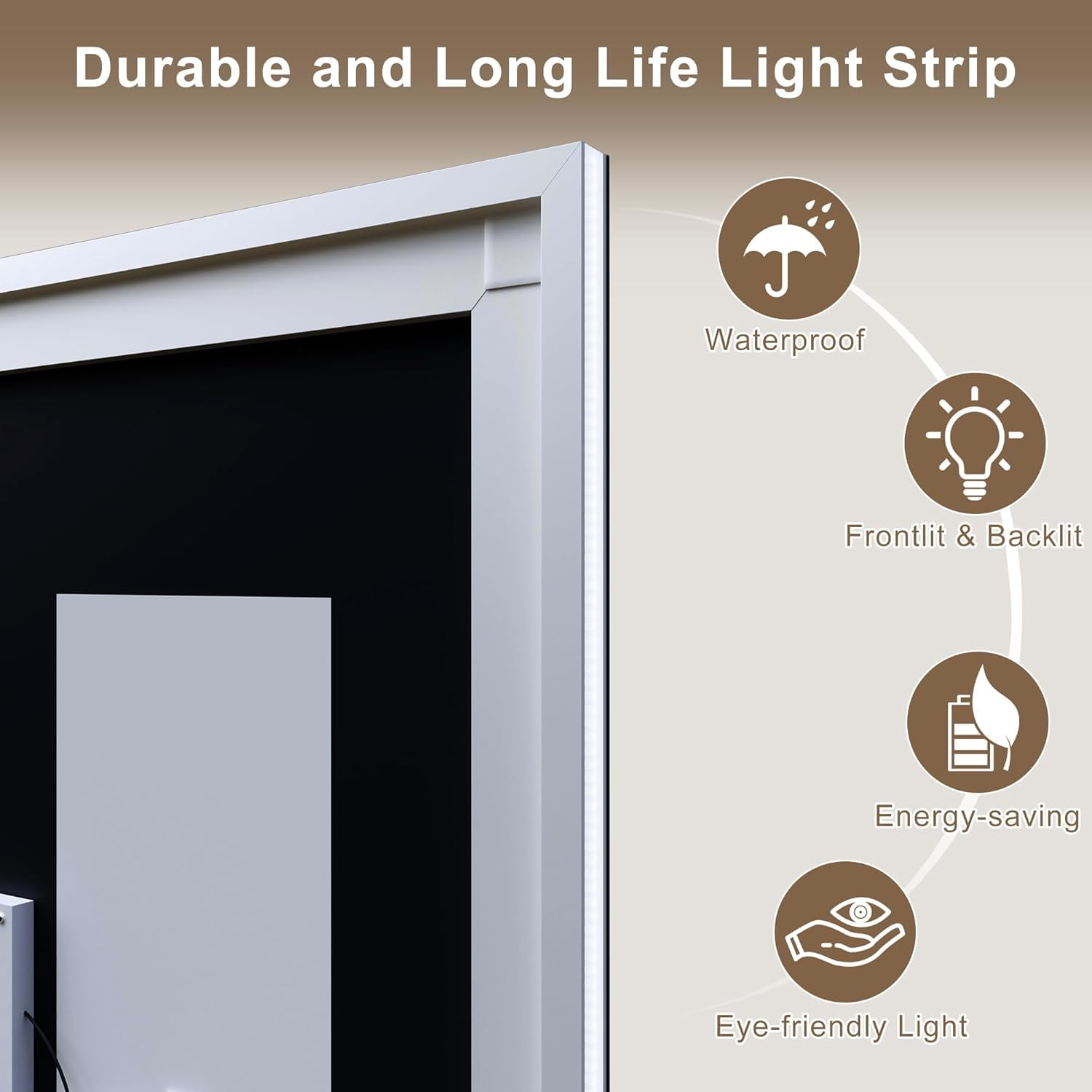 36''X36'‘ LED Bathroom Mirror with Lights Backlit + Front Lit, Lighted Mirrors for Bathroom Wall Anti-Fog, Dimmable, Lighted Bathroom Vanity Mirror Memory Function, HD Tempered Glass