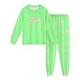 thumbnail image 5 of JAJAHO Girls Pajamas Set 2 Piece Soft Kids Loungewear Pjs Bow Print Long Sleeve Nightwear 3-14Y, 5 of 7