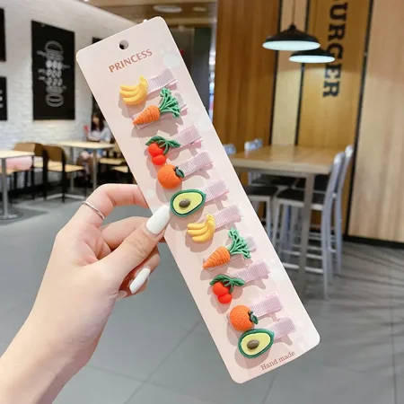 

Cute Cartoon Animal Fruit Hair Clips For Baby Girls Infant Toddler