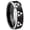 Black 2 Tone Beveled Edge, variant on Multiple Zelda Triforce Concave Black Tungsten Men Ring 10MM