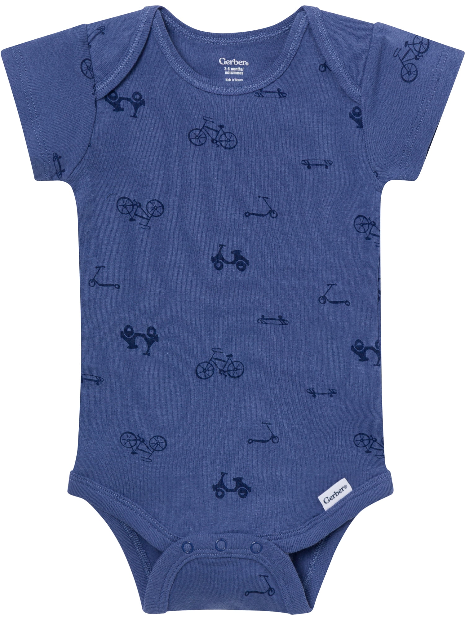 Gerber Baby Neutral Short Sleeve Onesies, 8-Pack, Sizes 0/3 Newborn - 12 Months
