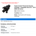thumbnail image 2 of Engine Coolant Thermostat Housing Assembly - Compatible with 2013 - 2018 BMW 320i xDrive 2014 2015 2016 2017, 2 of 2