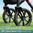 thumbnail image 2 of WalkMate Rollator Walker for Seniors Taller 5.3~7ft with Height-Adjustable Seat, 10 Inch Wheels Wire-Hidden Walkers Compact Folding Design Lightweight Mobility Walking Aid Widen Backrest, Red, 2 of 9
