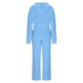 thumbnail image 3 of ShomPort Two Piece Outfits for Women Zip up Jacket Crop Hoodies and Sweatpants Lounge Set Tracksuit, 3 of 5