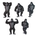 thumbnail image 1 of Figura de juguete coleccionable Fitness Gorilla Black Anime, 5 unidades, 1 of 5