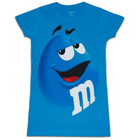 Junior Faces - M&M's Chocolate Candy Character Face Juniors T-Shirt