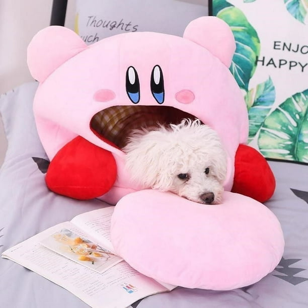 Cute Big Mouth Kirby Plush Sofa Bed Plushier Cartoon Doll Stuffed