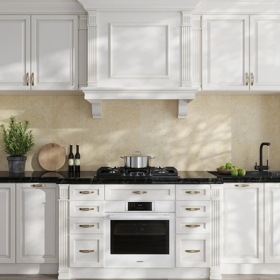 Regalia 12x12 Crema Beige Porcelain Veining Wall and Floor Tile (13.56 sq ft/case) - 14 Pack