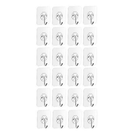 

Toteaglile Strong Transparent Suction Cup Sucker Wall Hooks Hanger Kitchen Bathroom 24Pcs