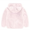 thumbnail image 3 of SHTXOZHI Baby Boys Girls Fuzzy Sherpa Coats Toddler Zip Up Fleece Hooded Jackets Winter Outerwear, 3 of 4