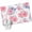 Pink, variant on Round Rugs 3.3Ft, Orange Watercolor Floral Round Area Rug Washable Indoor Throw Carpet, Spring Flower Abstract Art Soft Non Slip Circle Rug for Laundry Room Patio Home Decor Aesthetic