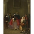 thumbnail image 3 of Pietro Longhi 15x18 Black Modern Framed Museum Art Print Titled - Meeting of the Dominoes, 3 of 5