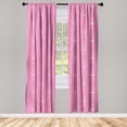 thumbnail image 3 of Ambesonne Art Deco Curtains, Pink Color Classic Scales, Pair of 28"x84", Pink and White, 3 of 5