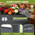 thumbnail image 4 of OBENSKY Galvanized Raised Garden Bed Outdoor 6x3x1.5 ft Oval Metal Planter Box with 3 Support Bars for Vegetables, Flowers - Gray, 4 of 10
