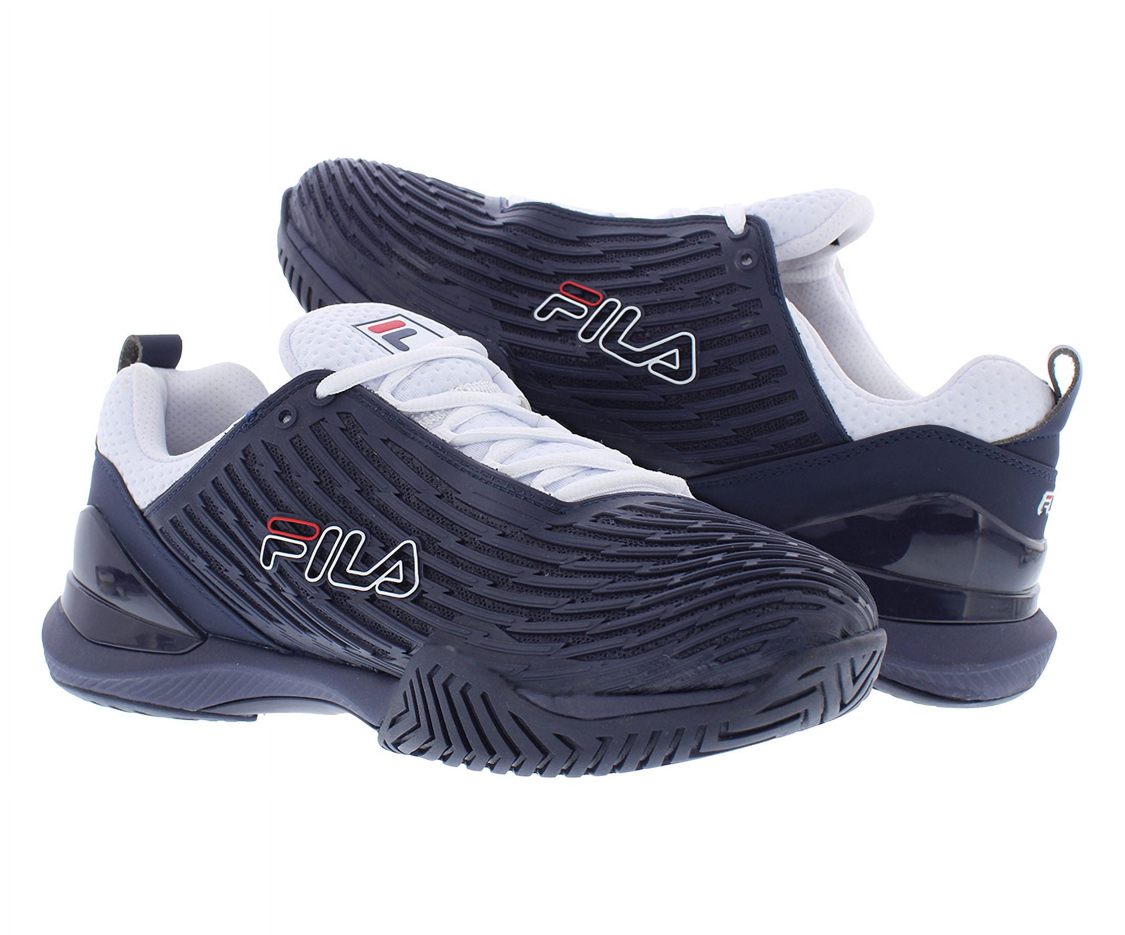 FILA Speedserve Energized Mens Tennis Shoes, White Navy, Size 11.5