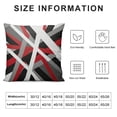 thumbnail image 5 of Nawypu  Red Black Throw Pillow Covers Stripes Design Retro Decorative Pillow Cases Square Pillocases for Bed Sofa, 5 of 5