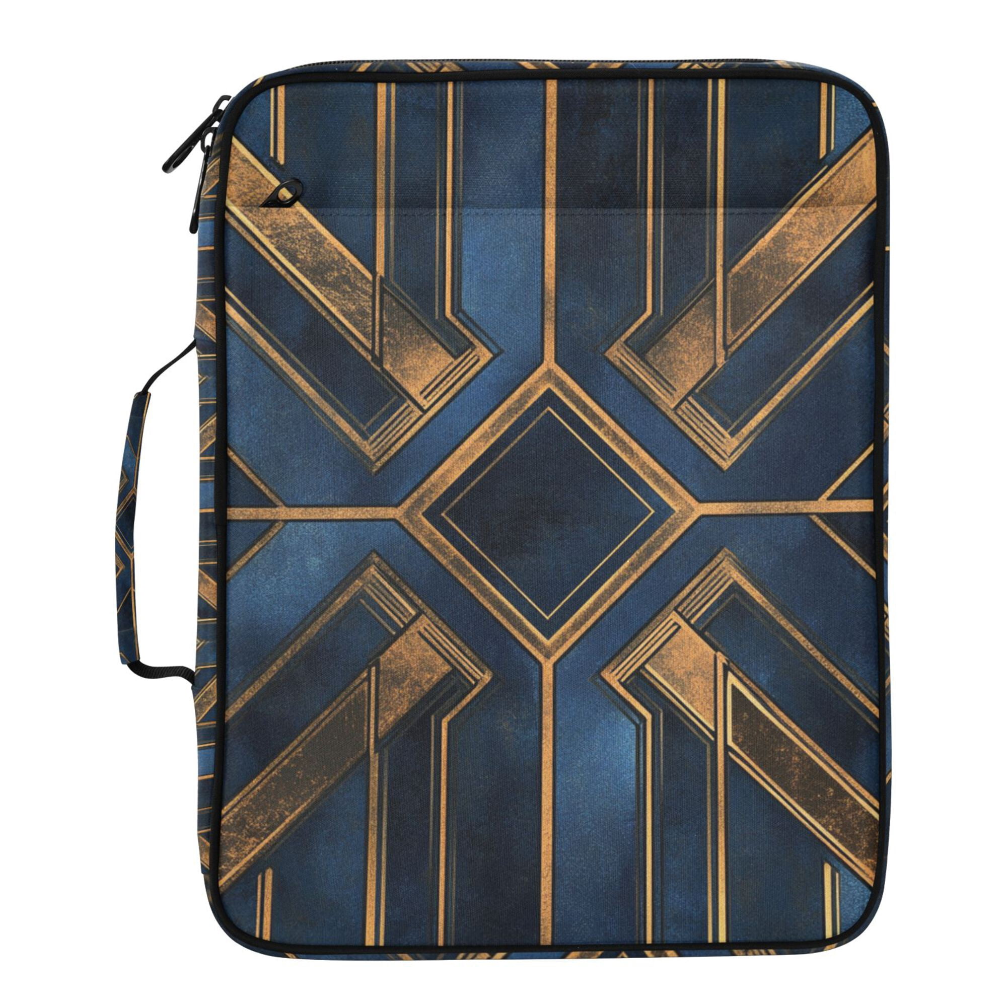 FORMRS Accordion File Folder A4 Size 7-Pocket Expanding Document Organizer Bag with 3 Ring Binder, Elegant Geometric Pattern