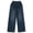 Blue, variant on CYRBOKO Girls Denim Pants, Loose Fit Wide-leg Printed Casual Straight Leg Jeans Blue Size 6-7 T