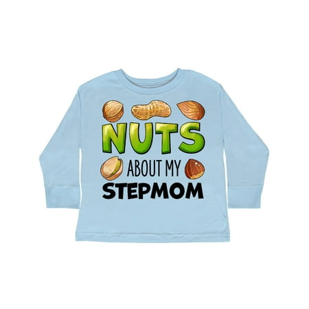 

Inktastic Nuts About My Stepmom Peanut Almond Pistachio Gift Toddler Boy or Toddler Girl Long Sleeve T-Shirt