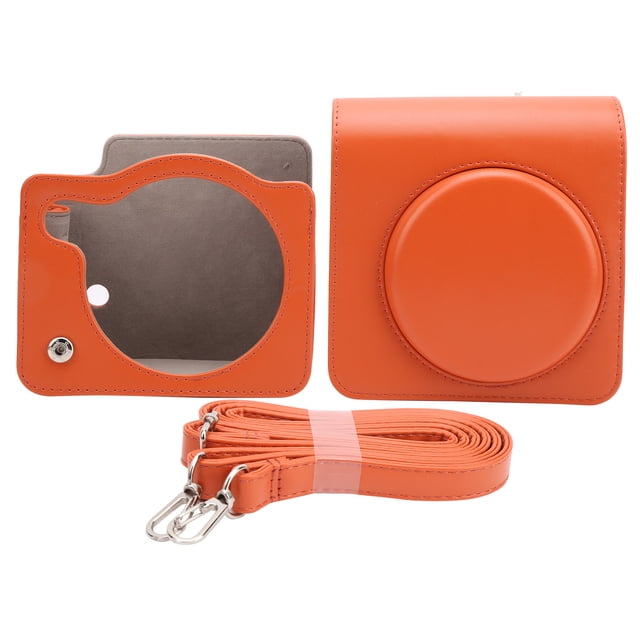 Funda protectora para cámara de piel sintética, bolso de hombro para cámara Instax SQUARE SQ1, color naranja
