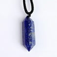 thumbnail image 6 of EOEMY Natural Lapis Lazuli Quartz Point Wand Obelisk Pendant Crystal Stone Necklace, 6 of 9