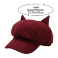 thumbnail image 2 of Jiibva New Beret Women Cute Cat Ear Octagonal Hats Women Newsboy Cap Beret Women Vintage Painter Winter Hats for Women Octagonal Caps, 2 of 7