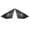B style Shiny Black, variant on Applies to For Ford Focus Rear Quarter Window Louvers ABS Car Styling Tunning Panel Side Vent Cover Sticker Trim 12-18 ST RS