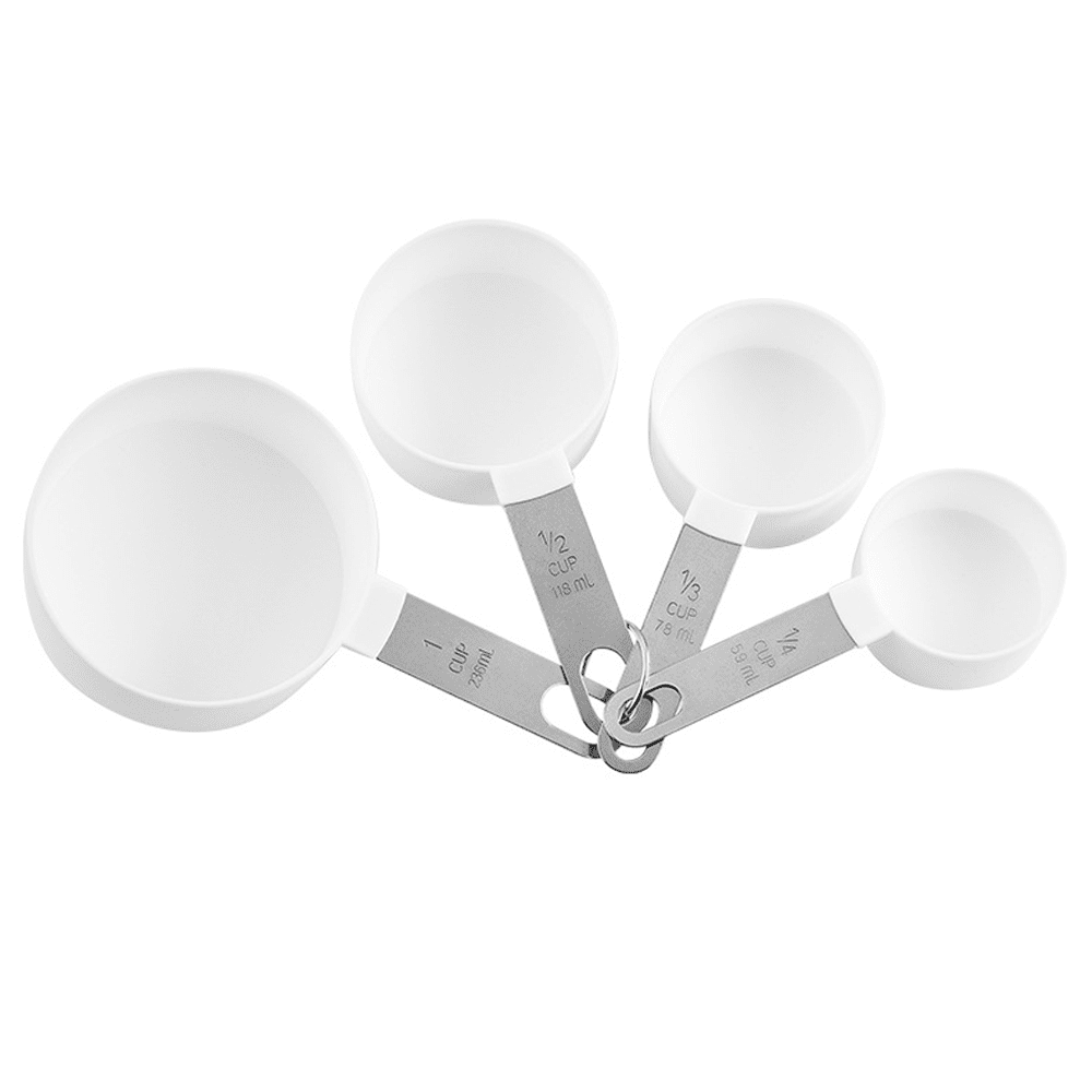 Measuring Cups and Spoons Set Stackable Handle Measure Dry or Liquid  Ingredients Measuring Cups and Spoons Set - Grey
