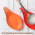 thumbnail image 3 of Silicone Spoon Rest Nonstick Soup Ladle Spatula Holder Ladle Rest; Spatula Holder; Heat Resistant Kitchen Cooking Utensil, Orange, 3 of 9