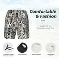 thumbnail image 3 of Naloa Leopard And Zebra Print Men Swim Trunks with Compression Liner ,Board Shorts,Men's Swim Shorts with Drawstring and Elastic Waistband-3X-Large, 3 of 6