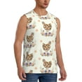 thumbnail image 2 of Haiem Men's Flower Chicken Print Tank Tops Summer Sleeveless Cut Off Workout T-Shirts Fitness Vest Athletic Undershirts-3X-Large, 2 of 8