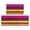 Geometric Stripe Pink Pattern, variant on Geometric Stripe Pink Pattern Anti Fatigue Kitchen Rugs Set Of 2, Non Slip Washable Decorative Floor Mats for Kitchen Sink Laundry, 17"x30" and 17"x47"