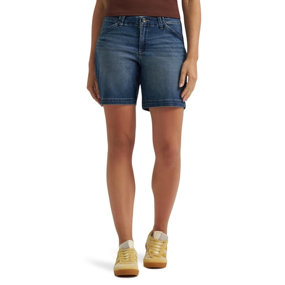 Lee Womens Solid Chino Bermuda Shorts