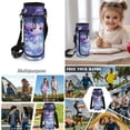 thumbnail image 5 of Yspwyqan Galaxy Purple Axolotl Backpack Set with Lunch Box Pencil Case Water Bottle Bag, 4Pcs Double Zipper Lightweight Girls Backpack Set Fits 14" Laptop for School Travel, 5 of 7