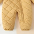 thumbnail image 5 of Faraee Unisex Toddler Quilted Padded Winter Romper Baby Bear Embroidery Hooded Ear Zip Up One Piece Jumpsuit Warm Infant Outer Snowsuit for Boys Girls Cold Season Wear, 5 of 6