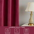 thumbnail image 4 of Topfinel 2 PCS 100% Blackout Luxury Velvet Curtain 108 Inches Long Rod Pocket Back Thermal Insulated Curtains for living room, Burgundy, 4 of 7