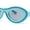 Blue - Black, variant on Womens Unique Retro Futurism Thick Plastic Cat Eye Concave Sunglasses Blue - Black