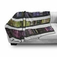 thumbnail image 3 of Library Soft Flannel Fleece Blanket, Digitally Illustrated Shelves with Colorful Books Monotone Order Knowladge Themed, Cozy Plush for Indoor and Outdoor Use, 70" x 90", Multicolor, by Ambesonne, 3 of 6
