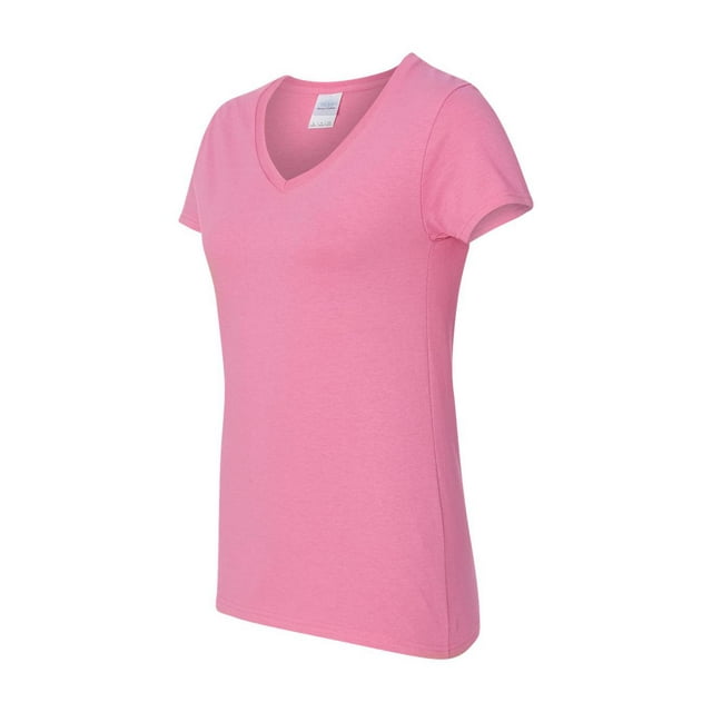 Gildan - T-Shirt à Col en V pour Femmes en Coton Épais