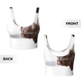 thumbnail image 5 of Fotbe Yak Pattern Womens' Sports Bra Longline Wirefree Padded with Medium Support Sports Moisture-Wicking Workou Vest,Tank Top-XX-Large, 5 of 7