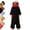 Black, variant on Silly Monster Costume Pajamas (2-Piece Set) - Soft Yellow Plush Big Mouth Onesie with Large Comb Prop for Halloween Party Size: M