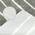 thumbnail image 4 of REGALWOVEN Striped Bathroom Rug, Non-Slip Soft Fluffy Bath Carpet, Water Absorbent Bathmat for Tub, Shower Dark Grey 16" x 24", 4 of 6