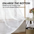 thumbnail image 5 of Deconovo White Semi Sheer Curtains 52"x63" inch for Living Room, 2 Panels, Rose Pattern, 5 of 6