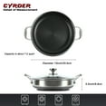 thumbnail image 4 of Large Hybrid Nonstick Deep Frying Pan-13inch 304L Stainless Steel Sauté Pan and Lid, Two Handle Hold,  Dishwasher Oven Safe, Cookware to Stir fry/Toast/Roast/Bake/Stew, 7.2-Quart, 4 of 9