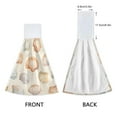 thumbnail image 3 of Yayeee Kitchen Hanging Hand Towels Set of 2 with Loop Bathroom Absorbent Tie Towel, Beige Seashell, 3 of 7