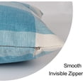 thumbnail image 4 of Plaid Cushion Covers , Set Of 2 Wrinkle Resistant And Breathable Linen Pillowcase,blue, 4 of 5