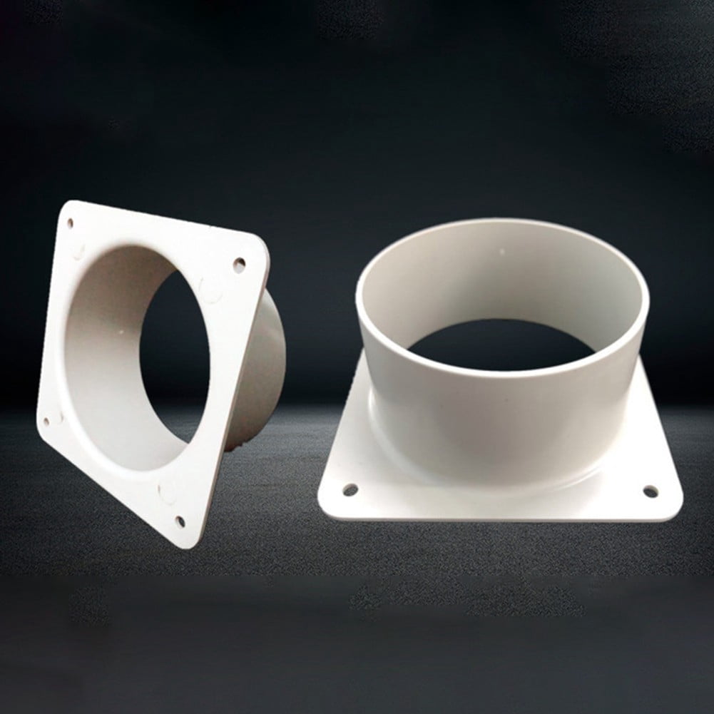 AFQH Plastic Air Duct Connector Flange Panel Dryer Vent Wall Plate Duct Connector Straight Ventilation Pipe Ducting Tools for Cooling Heating Ventilation System
